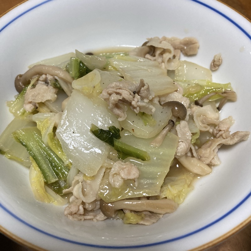 白菜と豚の炒め物