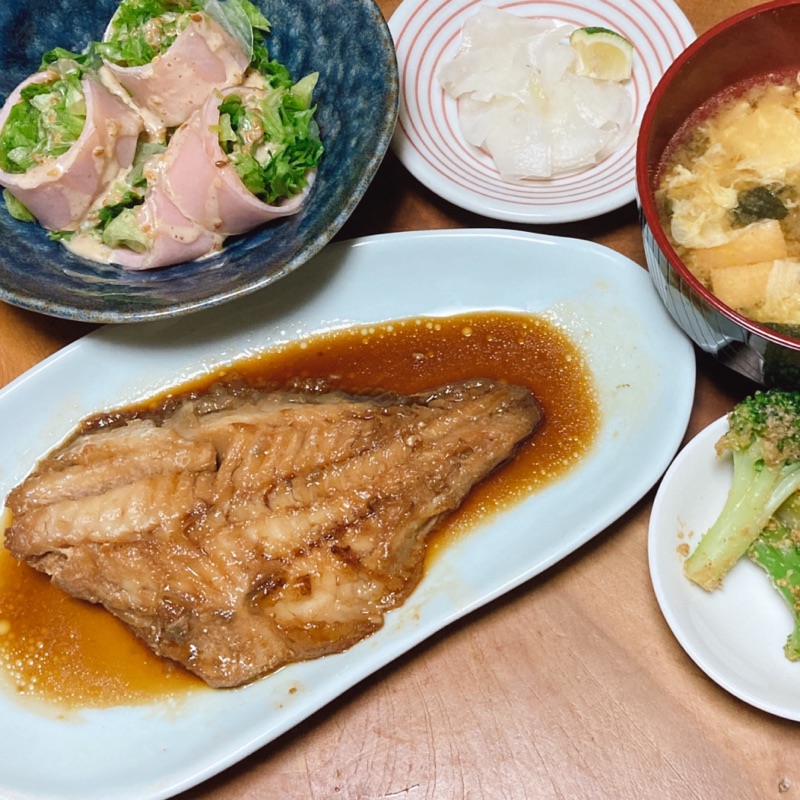 赤魚の煮つけの献立